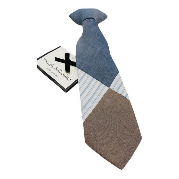 New wendy bellissimo mixed fabric clip on tie - Picture 2 of 4